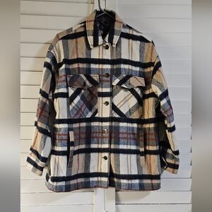 Zara Flannel Shirt Jacket - Size XS